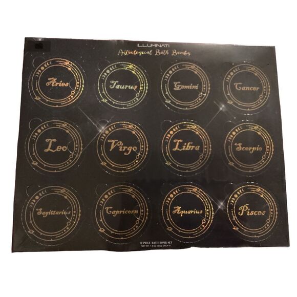 12pc Zodiac Bath Bomb Set￼ Astrology Witch Mystic Gothic Punk Alt - Picture 1 of 5